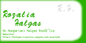 rozalia halgas business card